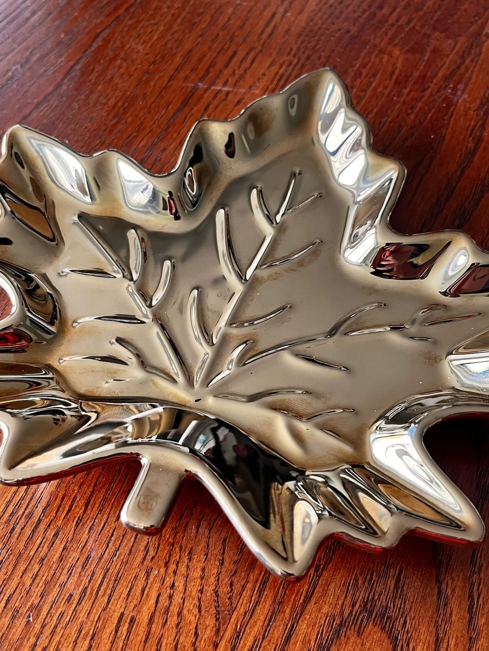 Crofton Gold-Tone Leaf Trinket Dish